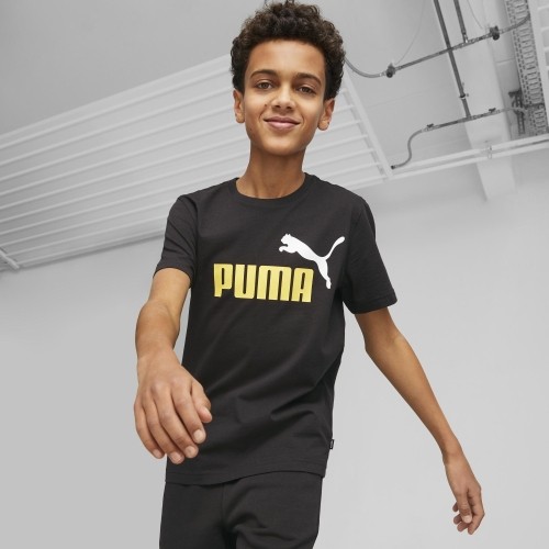 Puma Ess+ 2 Col Logo Tee koszulka młodzieżowa Black 586985 91