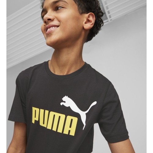 Puma Ess+ 2 Col Logo Tee koszulka młodzieżowa Black 586985 91