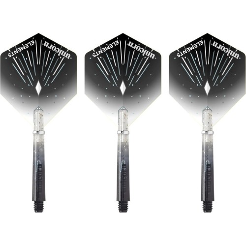 Wały i loty Dart Jednorożec Gripper 4 Elementy Combo - Black Icestorm