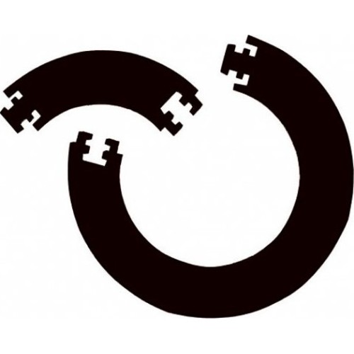 Obramowanie tarczy do rzutek Obramowanie tarczy do rzutek czarne 4 elementy do układania puzzli