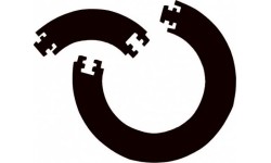 Obramowanie tarczy do rzutek Obramowanie tarczy do rzutek czarne 4 elementy do układania puzzli