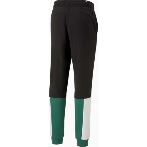 Puma Sportinės Kelnės Vyrams Ess+ Block Sweatpants Black White Green 848007 37