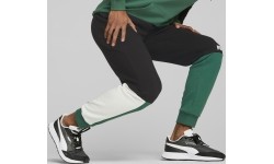 Spodnie dresowe męskie Puma Ess+ Block Black White Green 848007 37