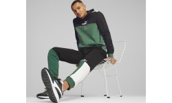 Spodnie dresowe męskie Puma Ess+ Block Black White Green 848007 37