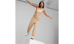 Damskie spodnie sportowe Puma Ess+ Embroidery Cream 847093 89