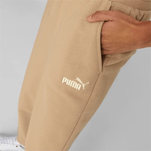 Damskie spodnie sportowe Puma Ess+ Embroidery Cream 847093 89