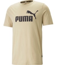 Puma bawełniana koszulka męska Ess Logo Tee Cream 586667 85
