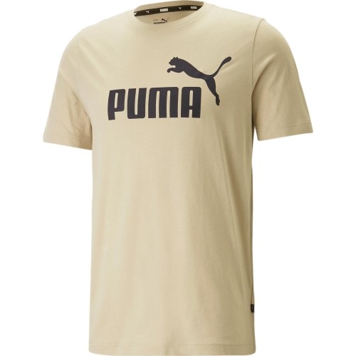 Puma bawełniana koszulka męska Ess Logo Tee Cream 586667 85