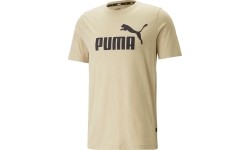 Puma bawełniana koszulka męska Ess Logo Tee Cream 586667 85