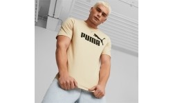 Puma bawełniana koszulka męska Ess Logo Tee Cream 586667 85