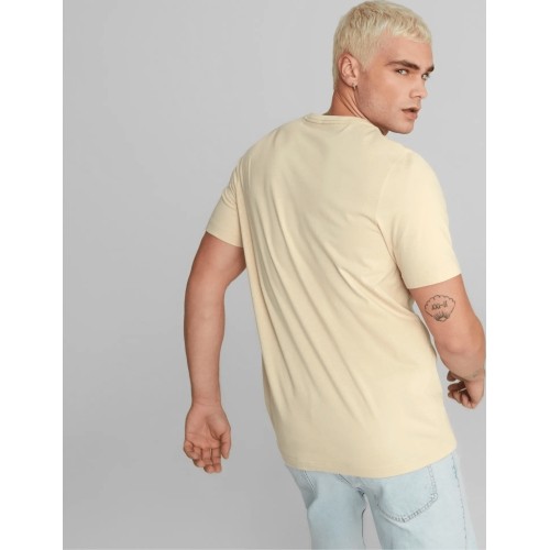 Puma bawełniana koszulka męska Ess Logo Tee Cream 586667 85