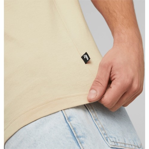 Puma bawełniana koszulka męska Ess Logo Tee Cream 586667 85