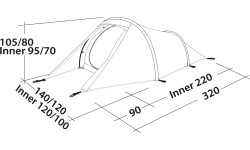 Namiot Robens Arch 2 2 osoby, niebieski