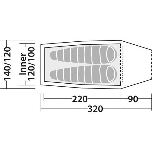 Namiot Robens Arch 2 2 osoby, niebieski