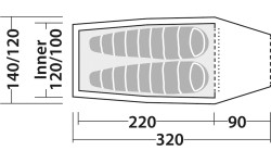 Namiot Robens Arch 2 2 osoby, niebieski