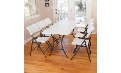 Składany stół Lifetime Amy White 182x76x74cm