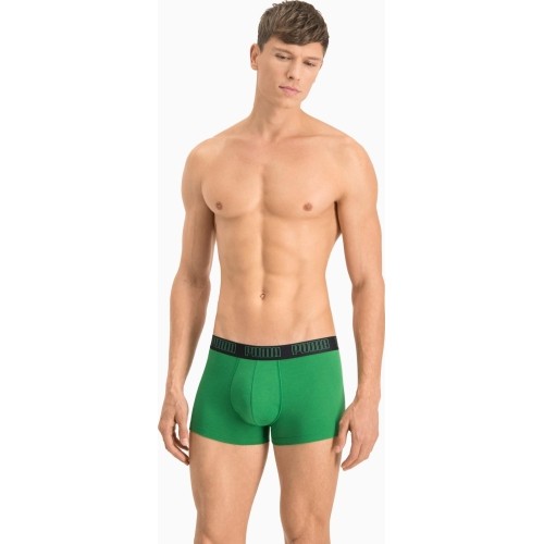 Bokserki męskie Puma Basic Trunk Black Green 935015 04