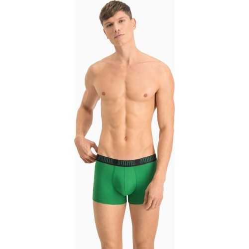Bokserki męskie Puma Basic Trunk Black Green 935015 04