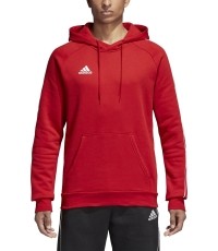 Bluza Adidas Core 18 Hoodie, czerwona CV3337