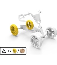 Koło 9x2 - żółte/żółte tylne