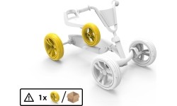 Koło 9x2 - żółte/żółte tylne