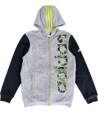 Bluza młodzieżowa Adidas YB RD KN FZHD Grey Black S22627