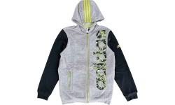 Bluza młodzieżowa Adidas YB RD KN FZHD Grey Black S22627