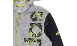 Bluza młodzieżowa Adidas YB RD KN FZHD Grey Black S22627