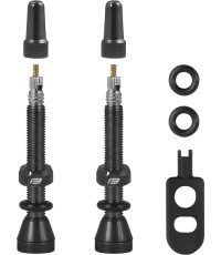 Ventiliai FORCE bekamerinėms padangoms 2xFV 44mm (juodi)