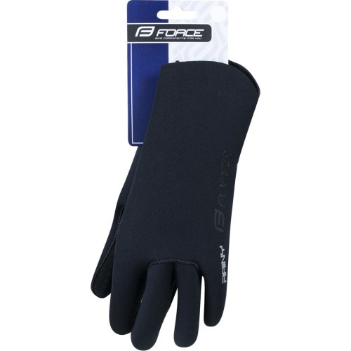 Pirštinės FORCE Rainy (juodos) XXL (0 ° C iki +5 ° C)
