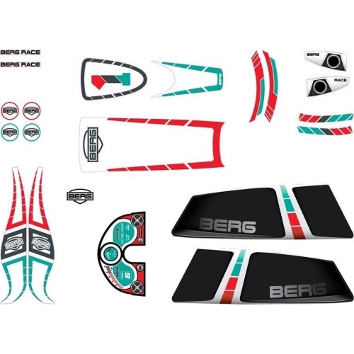 Zestaw naklejek Race do ramy XL