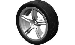 Koło srebrne 4.30/150-12 slick lewe