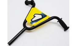 Buzzy - Kierownica czarna wraz ze spojlerem Żółty