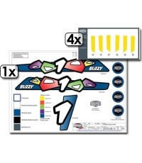 Buzzy - zestaw naklejek Żółty