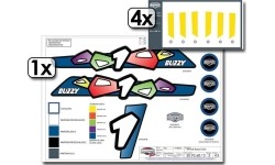 Buzzy - zestaw naklejek Żółty
