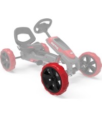 Koło czarno-czerwone 10x2,5 przód prawy