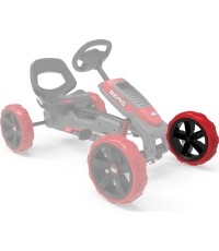 Koło czarno-czerwone 10x2,5 przód lewy