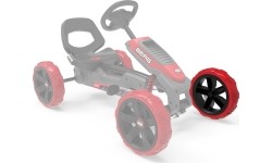 Koło czarno-czerwone 10x2,5 przód lewy