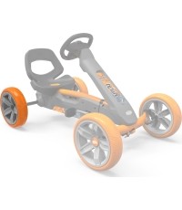 Koło szaro-pomarańczowe 10x2,5 tył