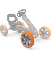 Koło szaro-pomarańczowe 10x2,5 przód