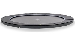 EXIT Dynamiczna trampolina sportowa naziemna ø366cm - czarna