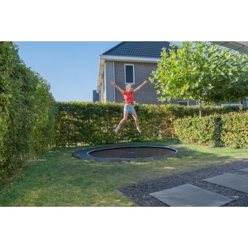 Trampolina sportowa naziemna EXIT Dynamic ø366cm – czarna
