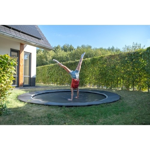 Trampolina sportowa naziemna EXIT Dynamic ø366cm – czarna