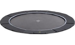 EXIT Dynamiczna trampolina sportowa naziemna ø427cm - czarna