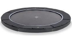 EXIT Dynamiczna trampolina sportowa naziemna ø427cm - czarna