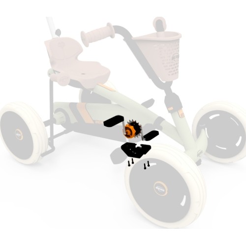 Buzzy 2-in-1 wał korbowy z pedałami, Retro Green
