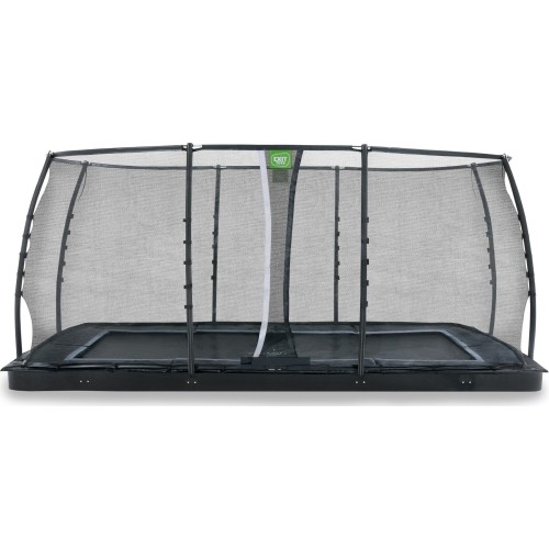 EXIT Dynamiczna trampolina naziemna 305x519cm z siatką zabezpieczającą - czarna