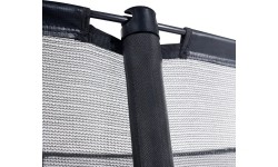 EXIT Dynamiczna trampolina naziemna ø427cm z siatką zabezpieczającą - czarna