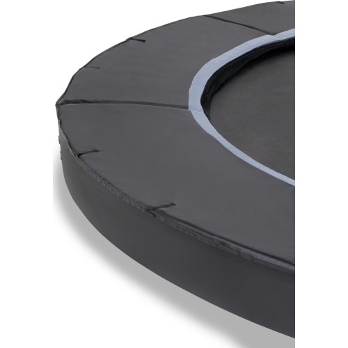 EXIT Dynamiczna trampolina naziemna ø427cm z siatką zabezpieczającą - czarna