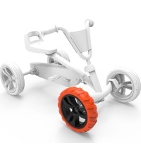 Koło 9x2 Cross - czarne/pomarańczowe prawe przednie